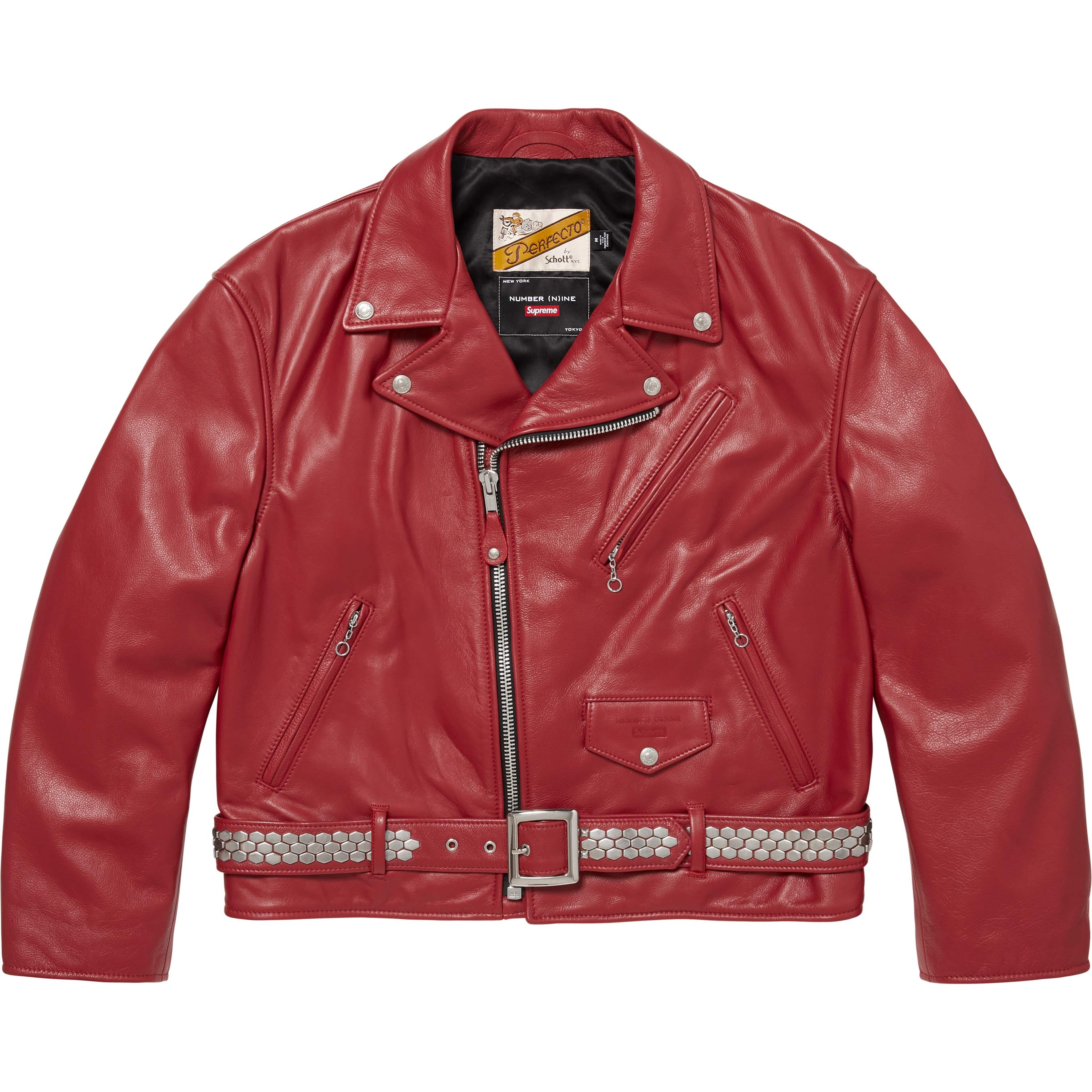 Supreme®/Number (N)ine®/Schott® Perfecto Leather Jacket view 3